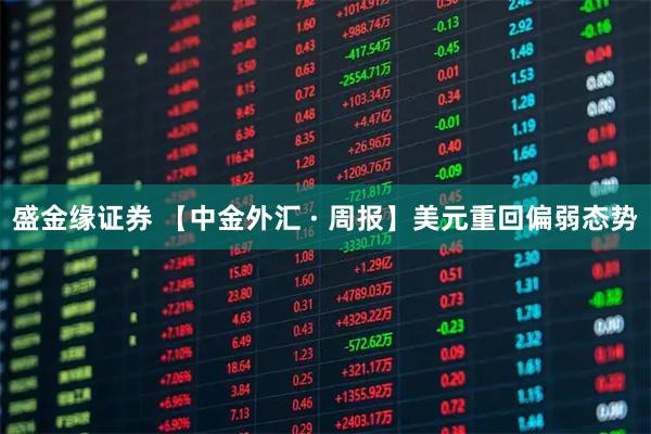 盛金缘证券 【中金外汇 · 周报】美元重回偏弱态势